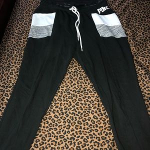 Victoria’s Secret Pink sweatpants black MEDIUM